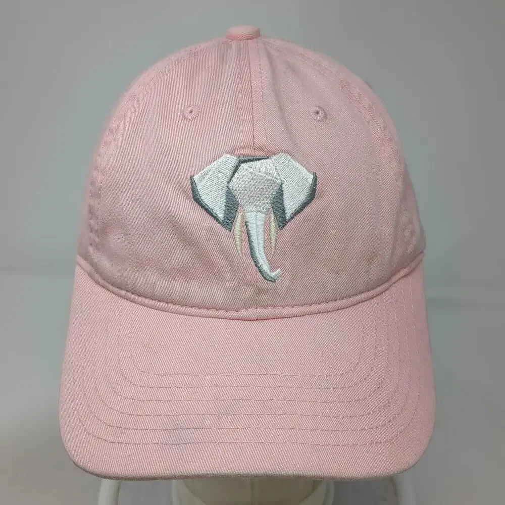 ChokLids Baseball Cap Pink OSFM Elephant Head Embroidery Adjustable Strap Hat